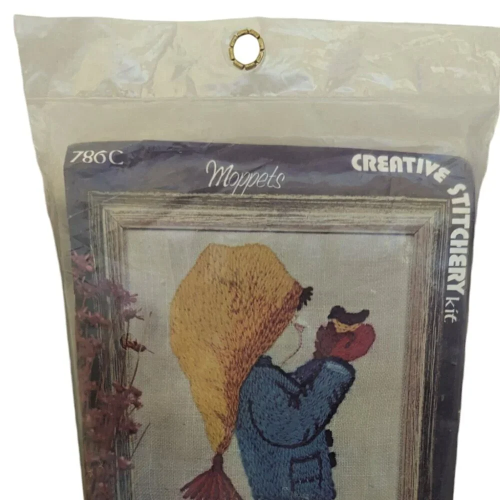 NWT Vintage 70's Embroidery‎ Kit Child Bird Moppets Needle Stitch #786C MCM